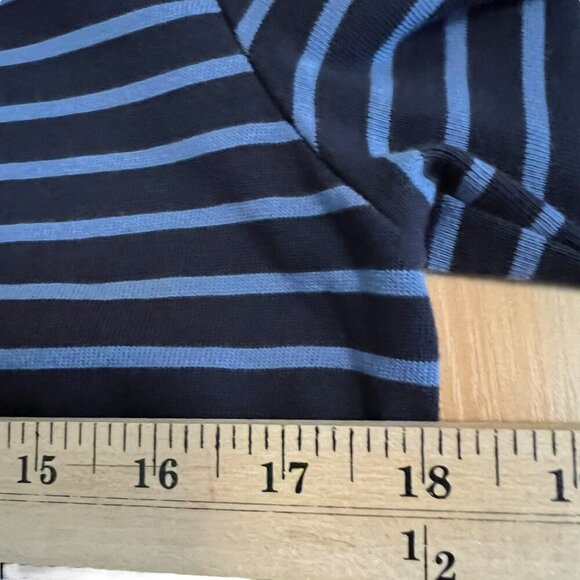 J. Jill Blue Striped French Minimalist Preppy Coastal Casual Shift Dress XS - Picture 7 of 11